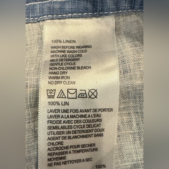 Tommy Bahama Sea Glass 100% Linen Cropped Pants Women’s Size 8 - Picture 6 of 9